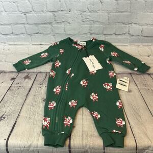 Miles the Label Santa Baby Zip Romper Christmas Outfit